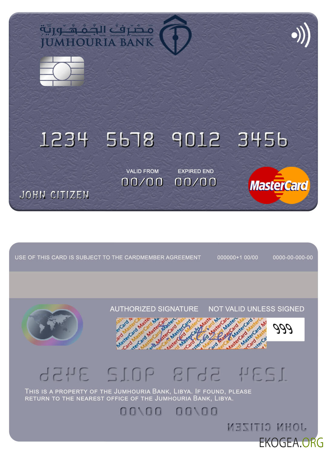 Libye Jumhouria Bank mastercard